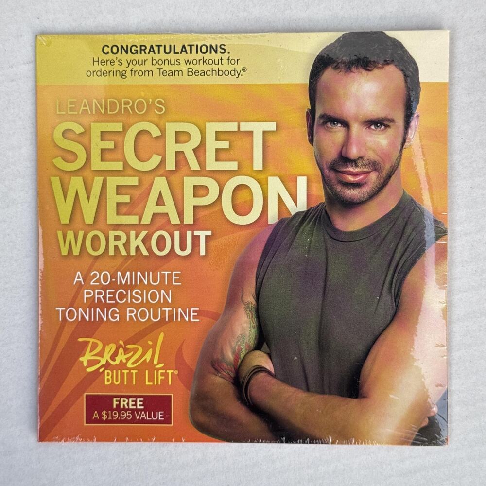 Leandro Carvalho Secret Weapon Workout DVD Brazil Butt Lift Beachbody 20 Min New